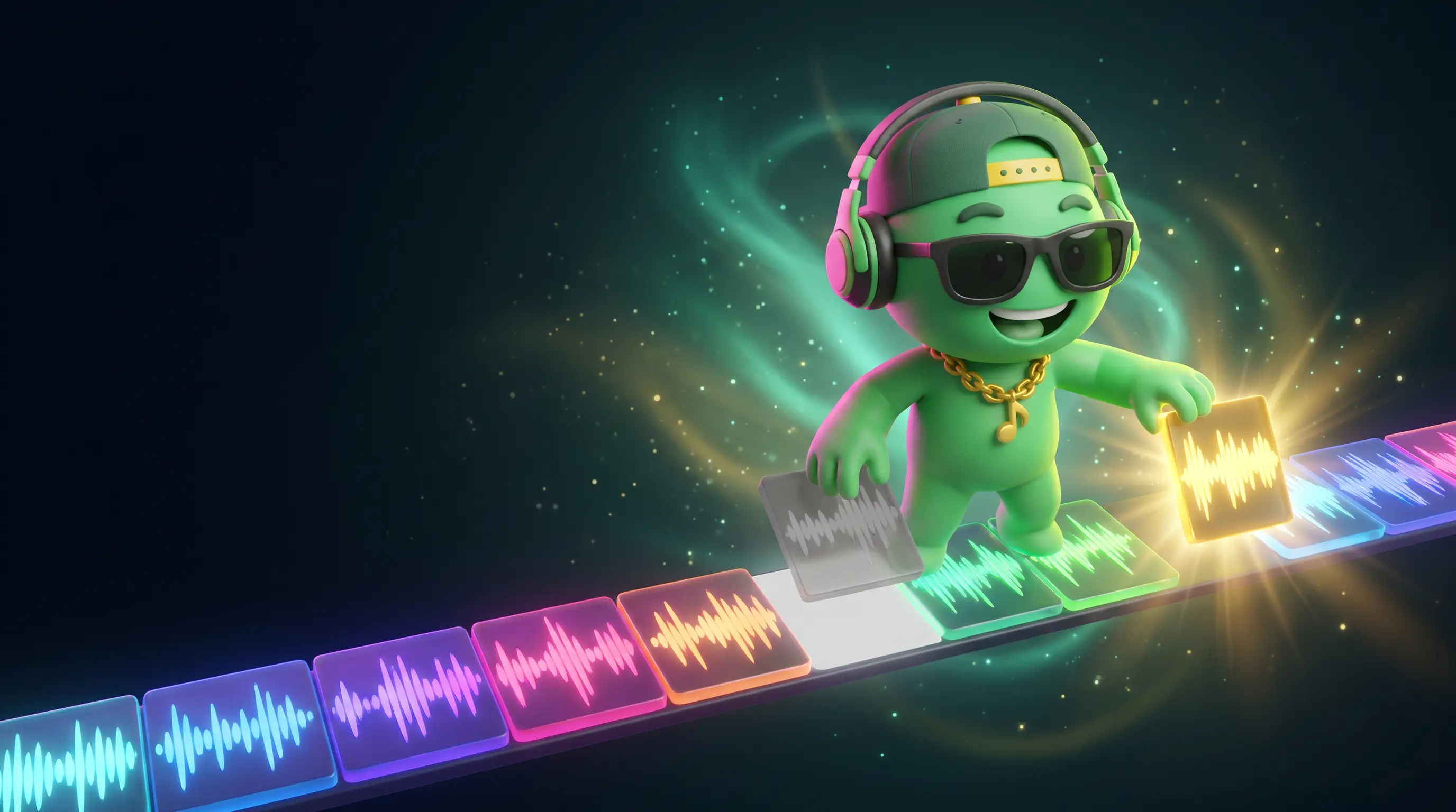 Melo adding a new glowing section to the end of a song timeline